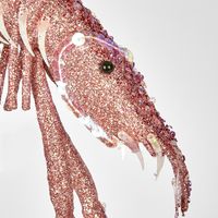 Lester Glitter Prawn Ornament Pink