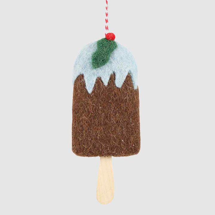 Mervelle Felt Ice Cream Hanging Tree Ornament Blue