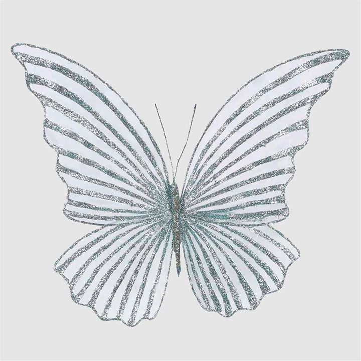 Serena Clip on Butterfly Large Blue