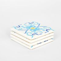 La Dolce Vita Pattern Coasters Blue - Set of 4