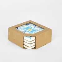 La Dolce Vita Pattern Coasters Blue - Set of 4