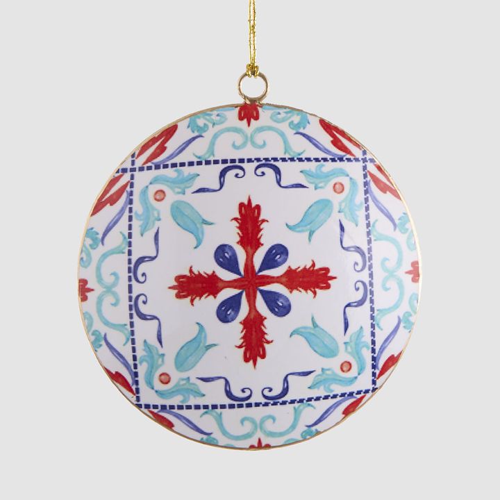 La Dolce Vita Red Pattern Tree Decoration