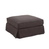 Noosa Hamptons Ottoman Charcoal