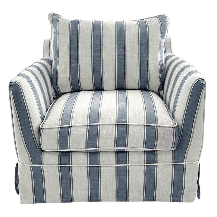 Noosa Hamptons Armchair Blue Sky Stripe