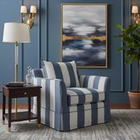 Noosa Hamptons Armchair Denim/Cream Stripe