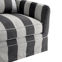 Noosa Hamptons Armchair Grey/Cream Stripe