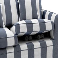 Noosa Hamptons 3 Seat Sofa Denim/Cream Stripe