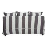 Noosa Hamptons 3 Seat Sofa Grey/Cream Stripe