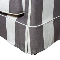 Noosa Hamptons 3 Seat Sofa Grey/Cream Stripe