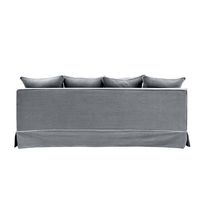 Noosa Hamptons 3 Seat Sofa Grey W/White Piping