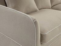 Noosa Hamptons 3 Seat Sofa Natural W/White Piping