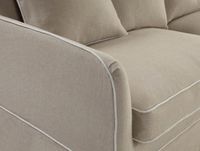 Noosa Hamptons 3 Seat Sofa Natural W/White Piping