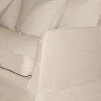 Noosa Hamptons 3 Seat Sofa Beige Linen Blend