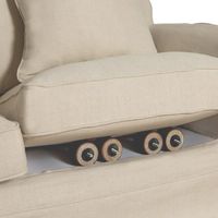 Noosa Hamptons 3 Seat Sofa Beige Linen Blend