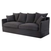 Noosa Hamptons 3 Seat Queen Sofa Bed Charcoal