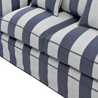 Noosa Hamptons 3 Seat Queen Sofa Bed Denim/Cream Stripe