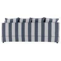 Noosa Hamptons 3 Seat Queen Sofa Bed Denim/Cream Stripe