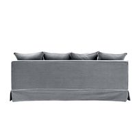 Noosa Hamptons 3 Seat Queen Sofa Bed Grey W/White Piping