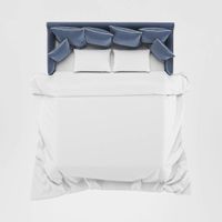 Noosa Hamptons 3 Seat Queen Sofa Bed Navy W/White Piping