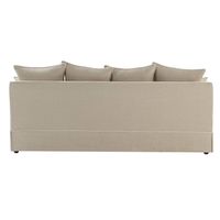 Noosa Hamptons 3 Seat Queen Sofa Bed Natural W/White Piping