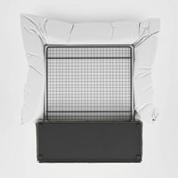 Noosa Hamptons 3 Seat Queen Sofa Bed Natural W/White Piping