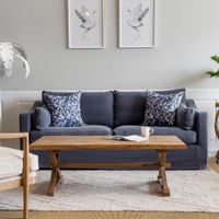 Clovelly Hamptons 3 Seat Sofa Navy