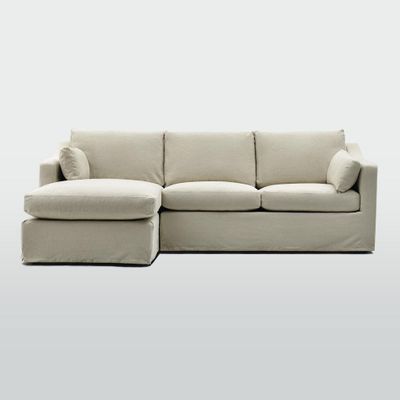 Clovelly 3 Seater Left Chaise Sofa Natural