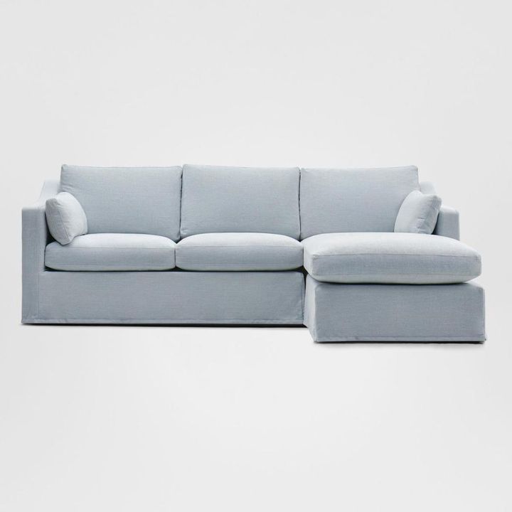 Clovelly 3 Seater Right Chaise Sofa Beach