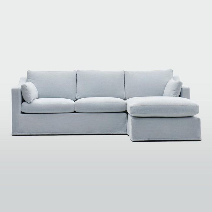 Clovelly 3 Seater Right Chaise Sofa Beach