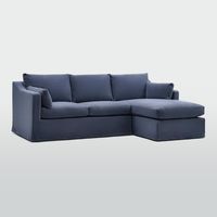 Clovelly 3 Seater Right Chaise Sofa Navy