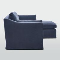 Clovelly 3 Seater Right Chaise Sofa Navy