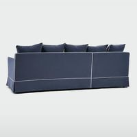 Noosa 3 Seater Left Chaise Sofa Navy