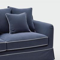 Noosa 3 Seater Left Chaise Sofa Navy