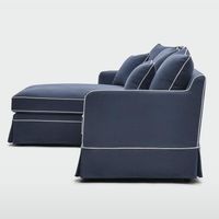 Noosa 3 Seater Left Chaise Sofa Navy