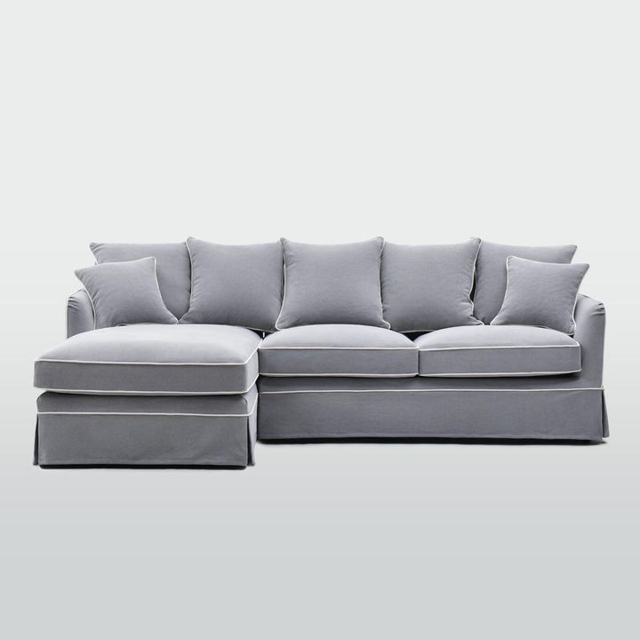 Noosa 3 Seater Left Chaise Sofa Grey