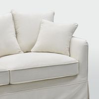 Noosa 3 Seater Left Chaise Sofa Ivory