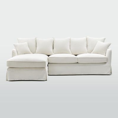 Noosa 3 Seater Left Chaise Sofa Ivory