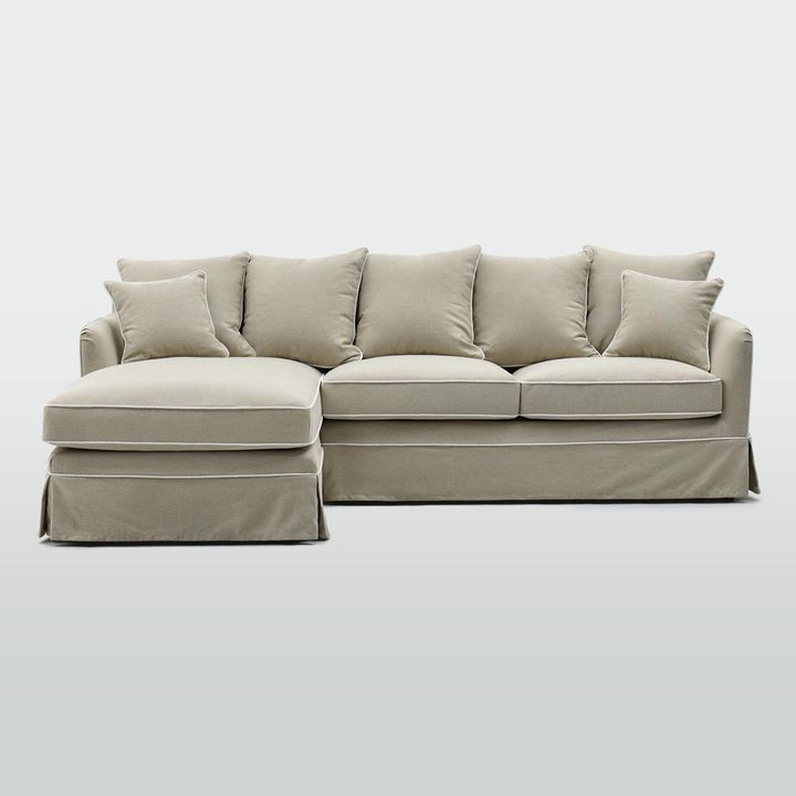 Noosa 3 Seater Left Chaise Sofa Natural