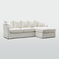 Noosa 3 Seater Right Chaise Sofa Ivory