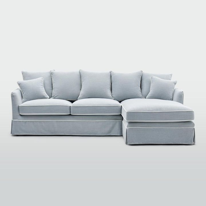 Noosa 3 Seater Right Chaise Sofa Beach