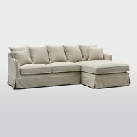 Noosa 3 Seater Right Chaise Sofa Natural