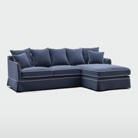 Noosa 3 Seater Right Chaise Sofa Navy