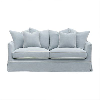 Noosa Hamptons 3 Seat Sofa Beach W/White Piping