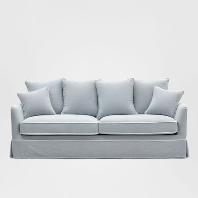 Noosa Hamptons 3 Seat Sofa Beach W/White Piping