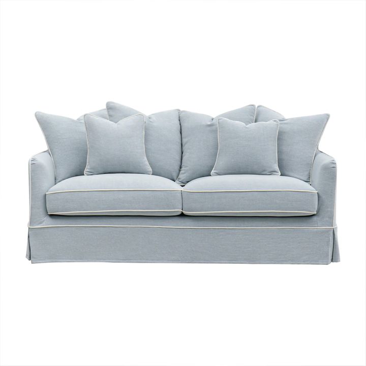 Noosa Hamptons 3 Seat Sofa Beach W/White Piping