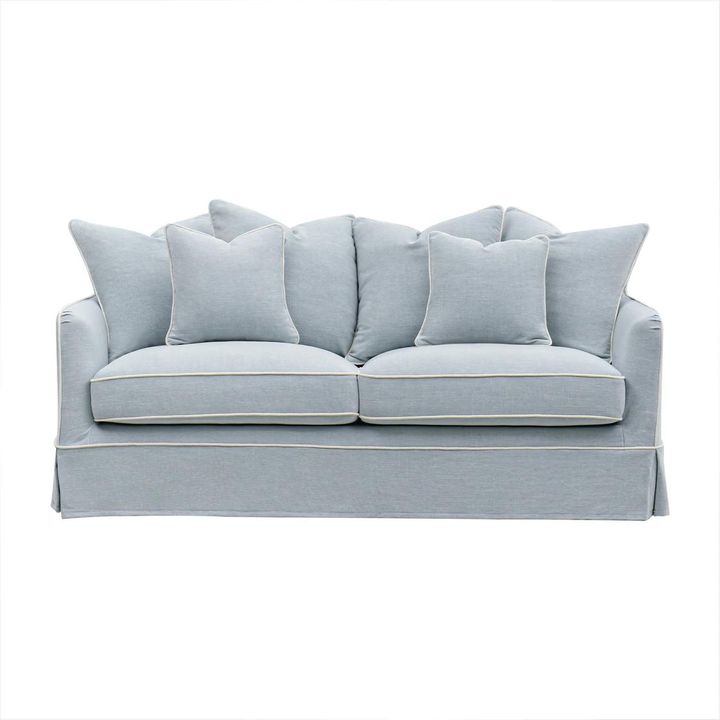 Noosa Hamptons 2.5 Seat Sofa Beach W/White Piping