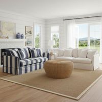Noosa Hamptons 2 Seat Sofa Denim/Cream