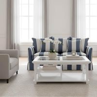Noosa Hamptons 2 Seat Sofa Denim/Cream