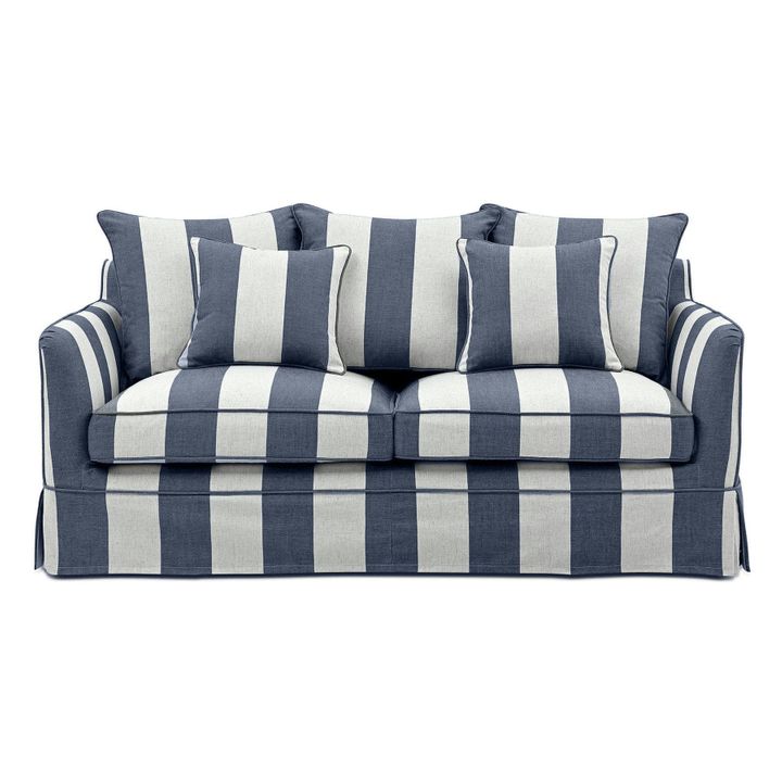 Noosa Hamptons 2 Seat Sofa Denim/Cream