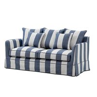 Noosa Hamptons 2 Seat Sofa Denim/Cream